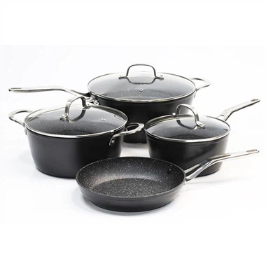 Potaí agus Pannaí Cookware Neamhmhaide Socraigh